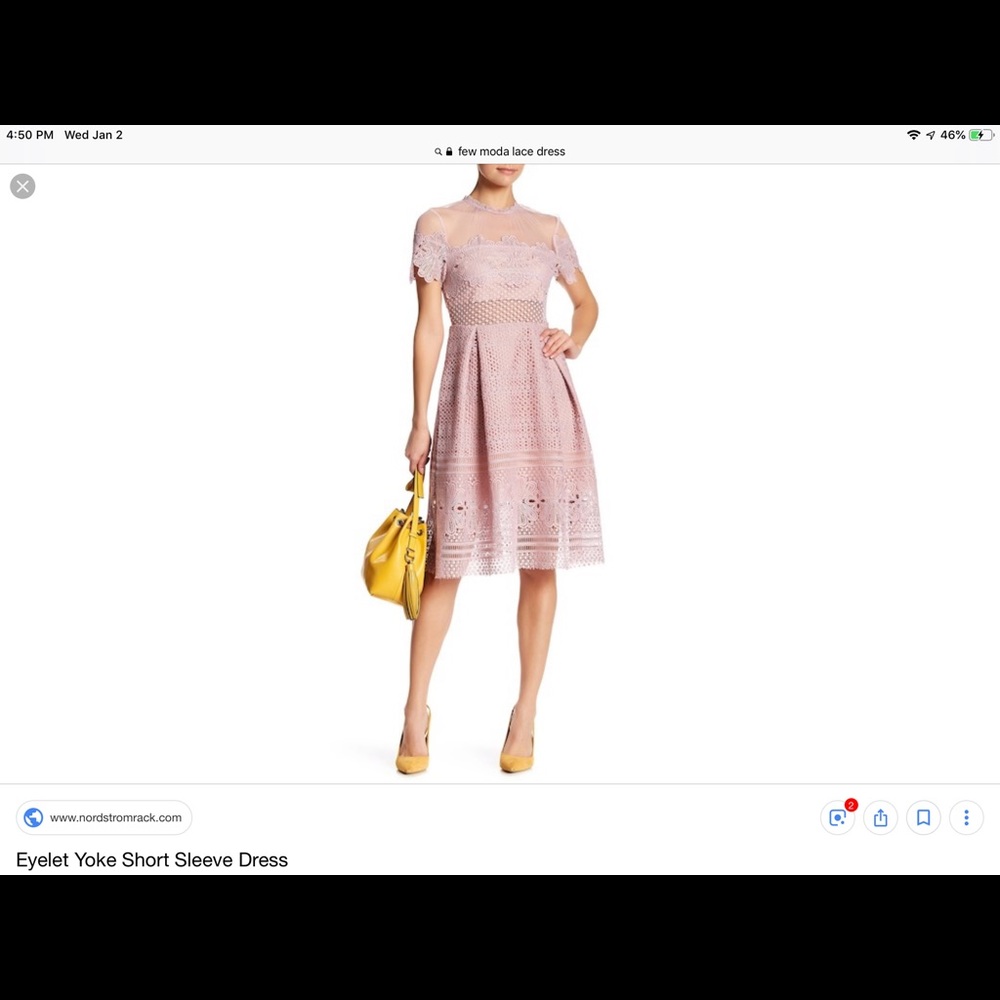 Few Moda Pink Lace Dress Large
